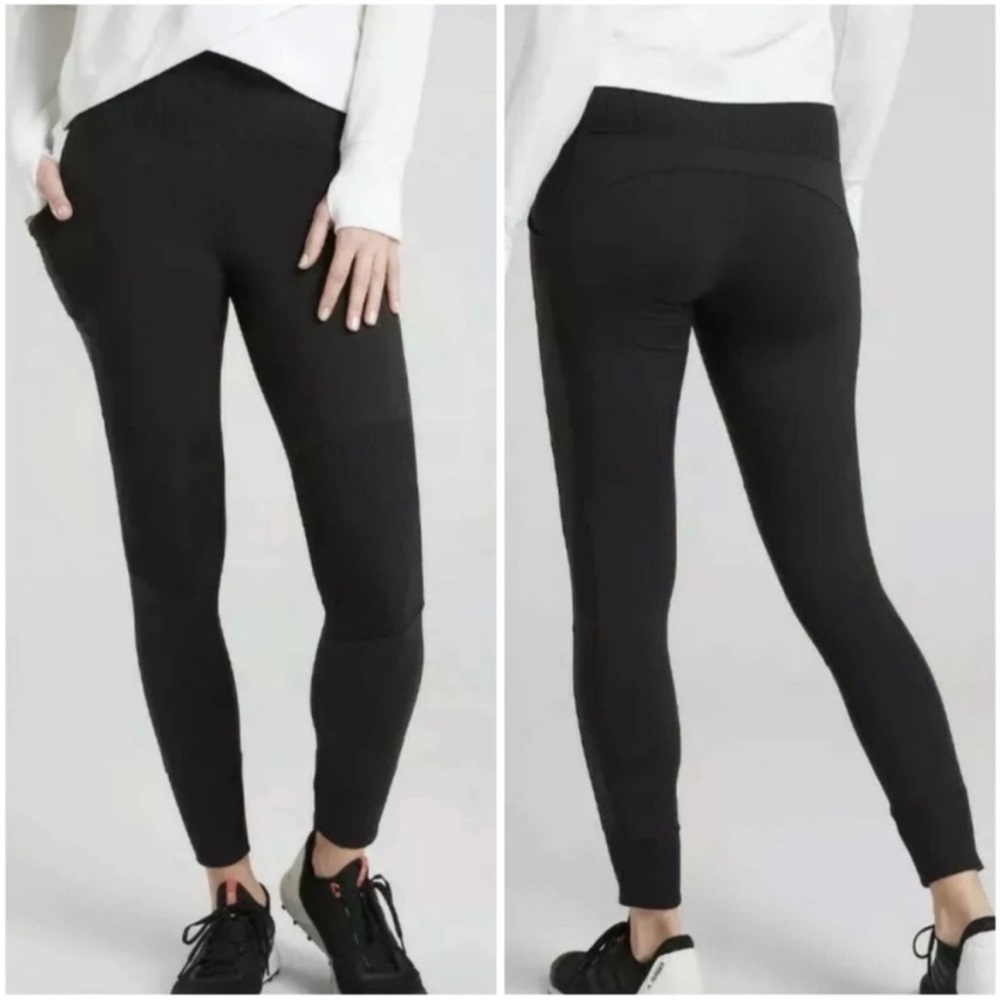 Athleta Excursion Hybrid black hiking crop pants. Size medium